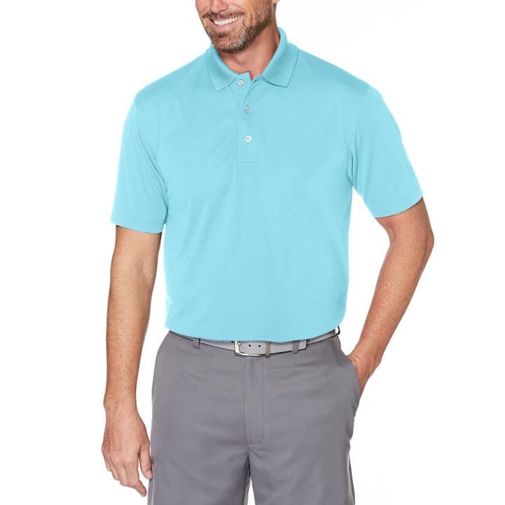 Men's Grand Slam Off Course Textured Golf Polo, Size: Xl, Blue