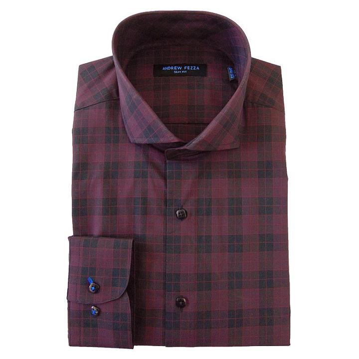 Men's Andrew Fezza Slim-fit Comfort Flex Collar Dress Shirt, Size: 16.5, Red Other