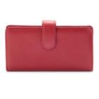 Buxton Hudson Pik-me-up Leather Checkbook Clutch, Women's, Dark Red