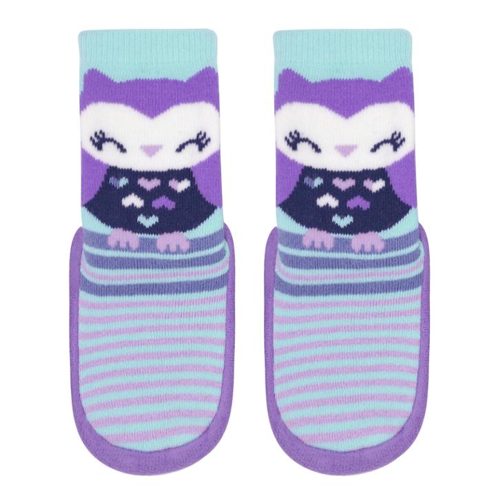 Baby / Toddler Girl Jumping Beans&reg; Owl Slipper Socks, Size: 2-4, Multicolor