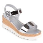 Wanted Baldwin Women's Platform Sandals, Size: 5.5, Silver