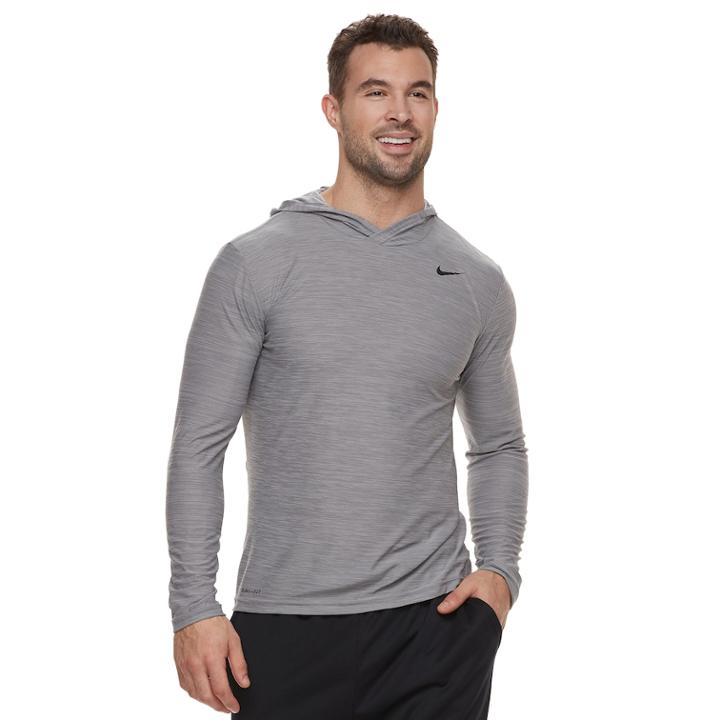 Men's Nike Lightweight Breathe Hoodie, Size: Xxl, Dark Grey