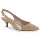 Easy Street Faye Women's Slingback Heels, Size: 7 Wide, Lt Beige