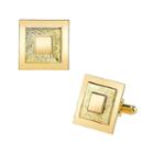 1928 Textured Square Cuff Links, Men's, Yellow