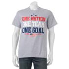 Big & Tall One Nation One Team One Goal Usa Tee, Men's, Size: 2xb, Med Grey