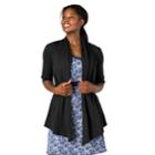 Women's Soybu Cabana Yoga Cardigan, Size: Large, Black
