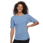 Women's Croft & Barrow&reg; Rouched Dolman Tee, Size: Xxl, Blue Other