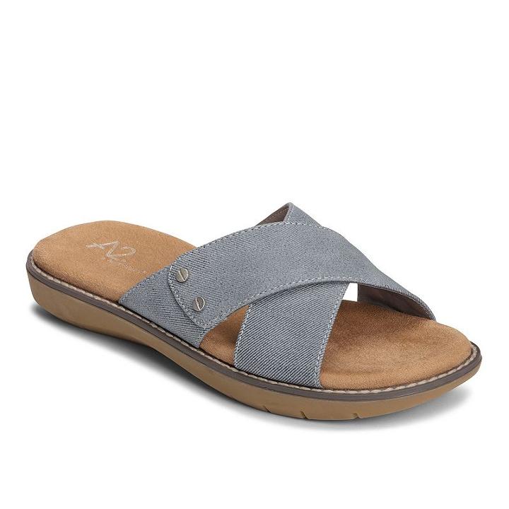 A2 By Aerosoles Cool Breeze Women's Slide Sandals, Size: Medium (6.5), Blue (navy)