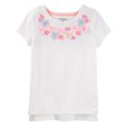 Girls 4-12 Oshkosh B'gosh&reg; 3d Flower Tee, Size: 4-5, White