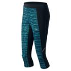 Women's New Balance Printed Accelerate Capri Workout Leggings, Size: Small, Lt Green