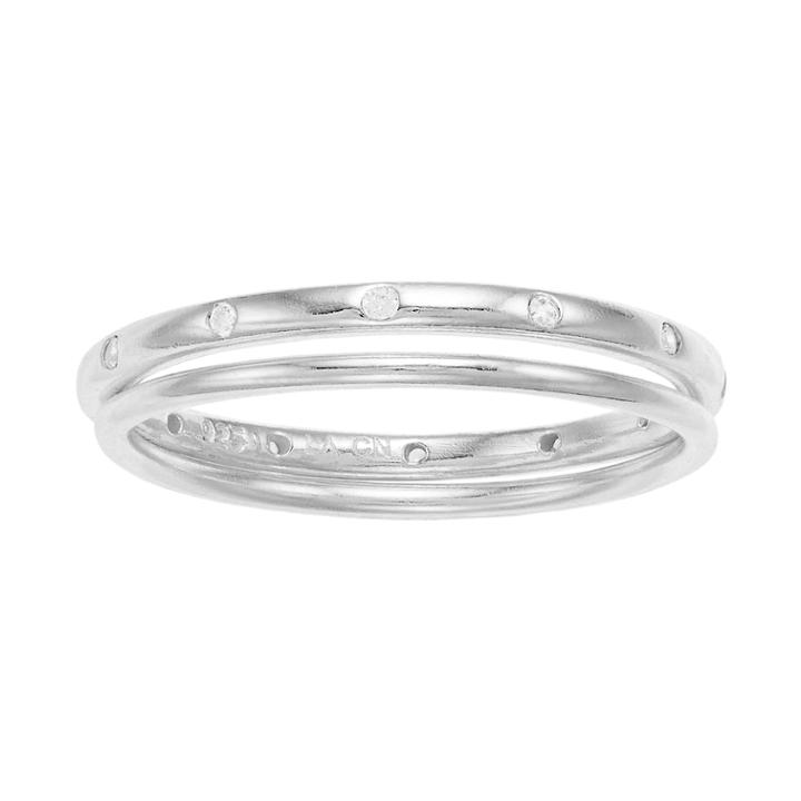 Love This Life Sterling Silver Cubic Zirconia Ring Set, Women's, Size: 8