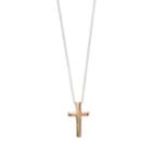 Love This Life Rose Gold Tone Cross Pendant Necklace, Women's, Size: 18, Silver