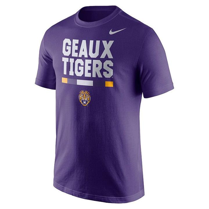 Men's Nike Lsu Tigers Local Verbiage Tee, Size: Large, Purple