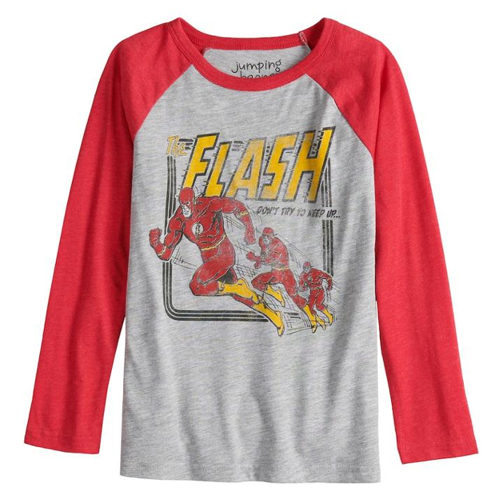 Boys 4-12 Jumping Beans&reg; The Flash Raglan Graphic Tee, Size: 10, Dark Red