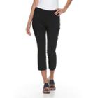 Petite Napa Valley Pull On Slim Leg Capriri, Women's, Size: 4 Petite, Black