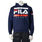 Men's Fila&reg; Striped Pullover Hoodie, Size: Large, Blue (navy)