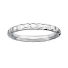 Stacks And Stones Sterling Silver Hammered Stack Ring, Women's, Size: 7, Grey