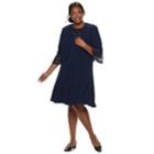 Plus Size Maya Brooke Dress & Jacket Set, Women's, Size: 18w T/l, Blue (navy)