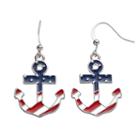 American Flag Anchor Drop Earrings, Women's, Multicolor