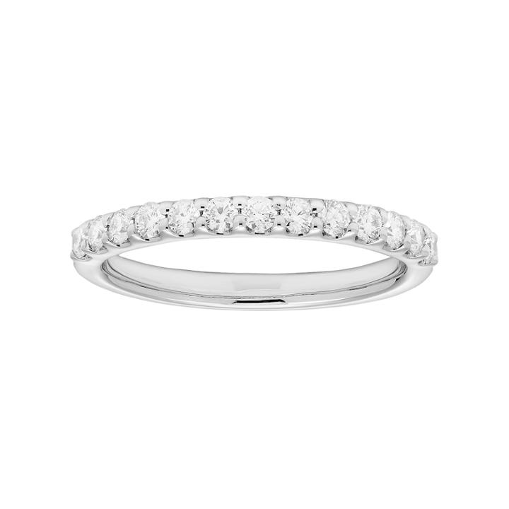Platinum 3/8 Carat T.w. Igl Certified Diamond Wedding Band, Women's, White