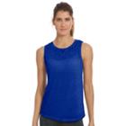Women's Champion Authentic Wash Muscle Tank Top, Size: Small, Brt Blue