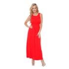 Women's White Mark Katherine Lace-trim Maxi Dress, Size: Small, Red