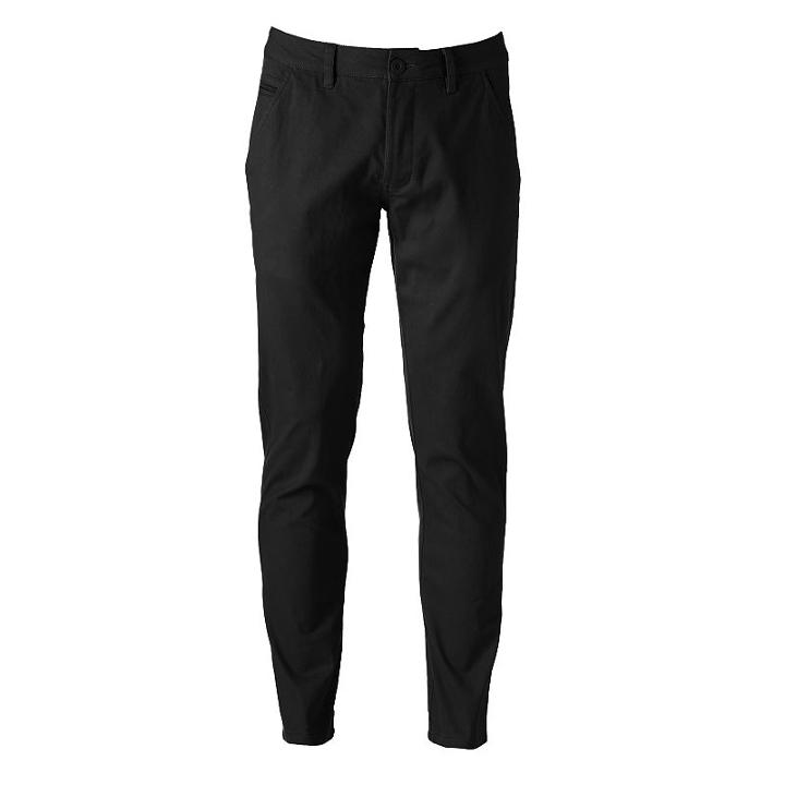 Men's Hollywood Jeans Alex Stretch Chino Pants, Size: 32, Black