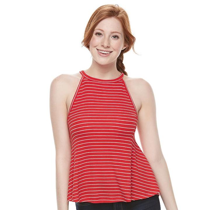 Juniors' So&reg; Halter Swing Top, Girl's, Size: Large, Med Red