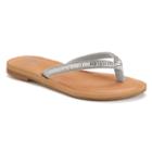So&reg; Jib Women's Flip-flops, Girl's, Size: Medium (9), Silver