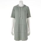 Women's Sonoma Goods For Life&trade; French Terry Hoodie Shift Dress, Size: Xl, Med Green