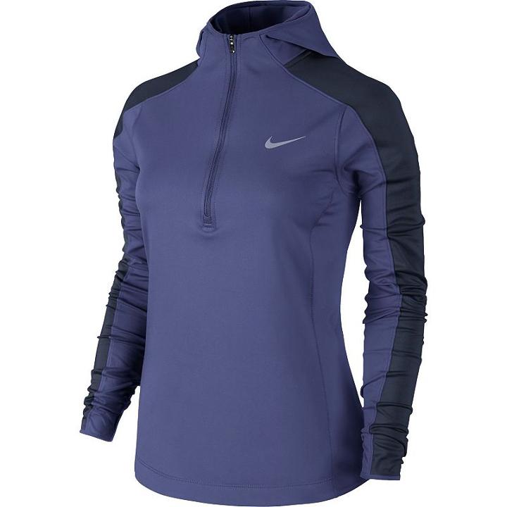 Women's Nike Thermal Dri-fit Half-zip Running Top, Size: Xs, Drk Purple