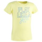 Girls 4-6x Under Armour Play Like A Girl Graphic Tee, Size: 6, Yellow