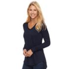 Women's Sonoma Goods For Life&trade; V-neck Tee, Size: Large, Blue