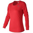 Women's New Balance Accelerate Long Sleeves Top, Size: Medium, Red