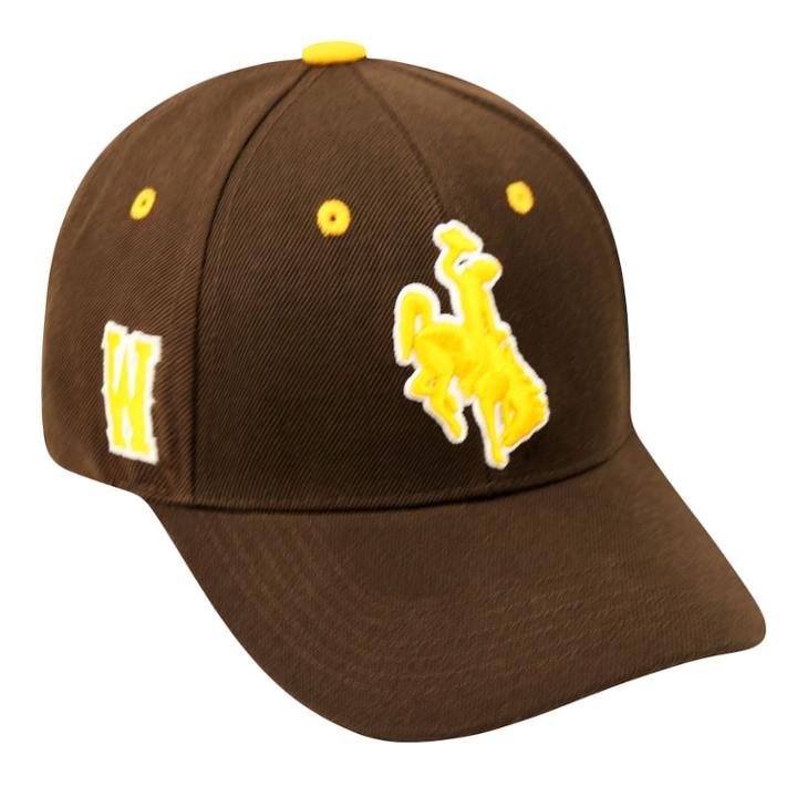 Adult Top Of The World Wyoming Cowboys Triple Threat Adjustable Cap, Men's, Med Brown