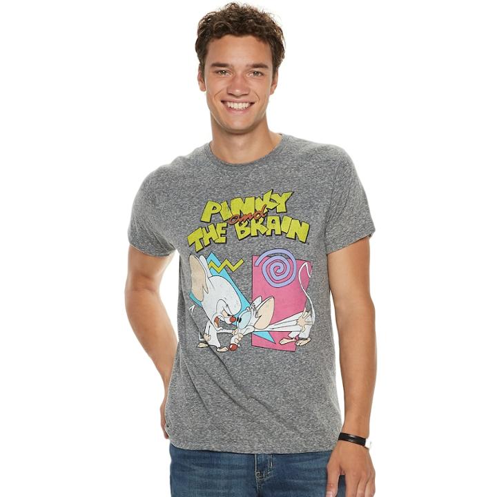 Men's Pinky & The Brain Tee, Size: Xl, Grey