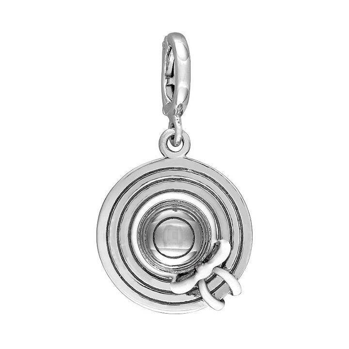 Laura Ashley Jubilee Collection Sterling Silver Sun Hat Charm, Women's, Grey