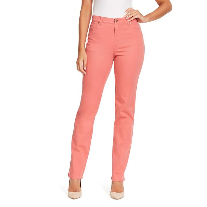 Women's Gloria Vanderbilt Amanda Classic Tapered Jeans, Size: 12 T/l, Brt Pink