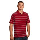 Antigua, Men's Striped Performance Golf Polo, Size: 3xl, Dark Red