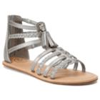 So&reg; Spectator Girls' Gladiator Sandals, Size: 4, Light Grey
