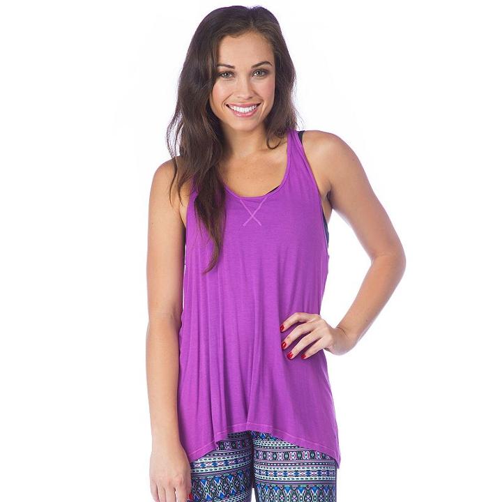 Women's Pl Movement By Pink Lotus Warrior One Yoga Tank, Size: Medium, Drk Purple