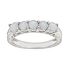 Sterling Silver Opal Five-stone Ring, Women's, Size: 5, White