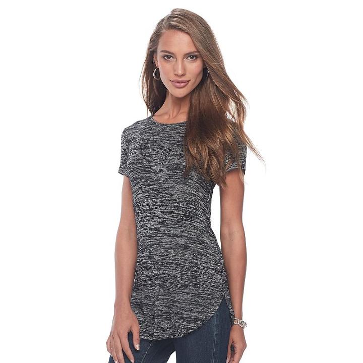 Women's Apt. 9&reg; Tunic Tee, Size: Xxl, Black