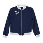 Girls 7-16 Iz Amy Byer Patch Applique Navy (blue) Bomber Jacket, Girl's, Size: Large