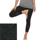Women's Gaiam Om Mesh Capri Yoga Leggings, Size: Xs, Light Grey