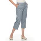Petite Croft & Barrow&reg; Essential Twill Capri Pants, Women's, Size: 10 Petite, Med Grey