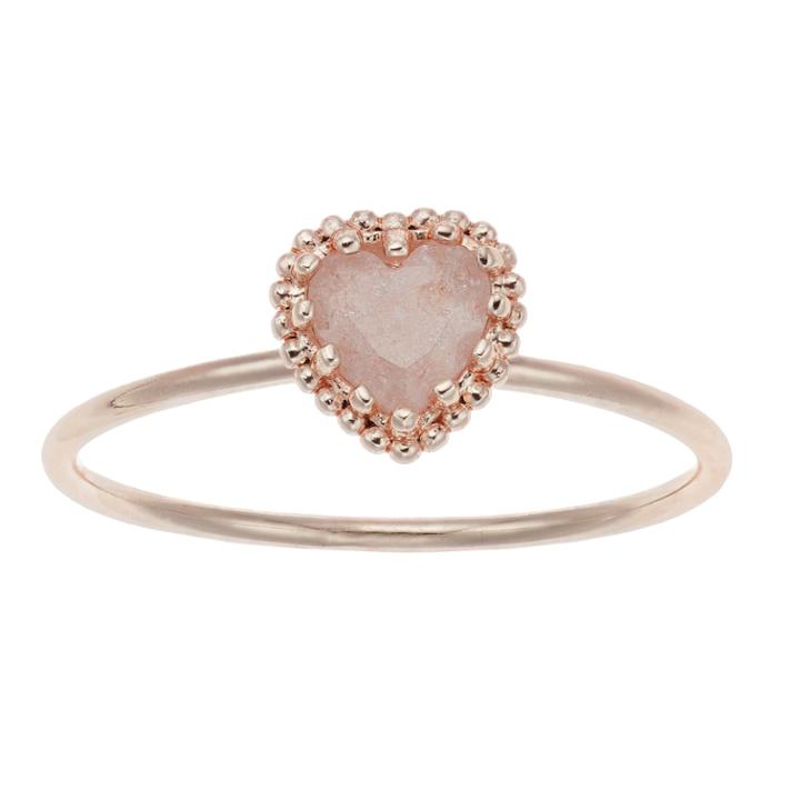 Lc Lauren Conrad White Crackle Cubic Zirconia Heart Midi Ring, Women's, Size: 3