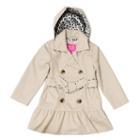 Girls 4-16 Pink Platinum Double Breasted Trench Coat, Girl's, Size: 5-6, Beig/green (beig/khaki)
