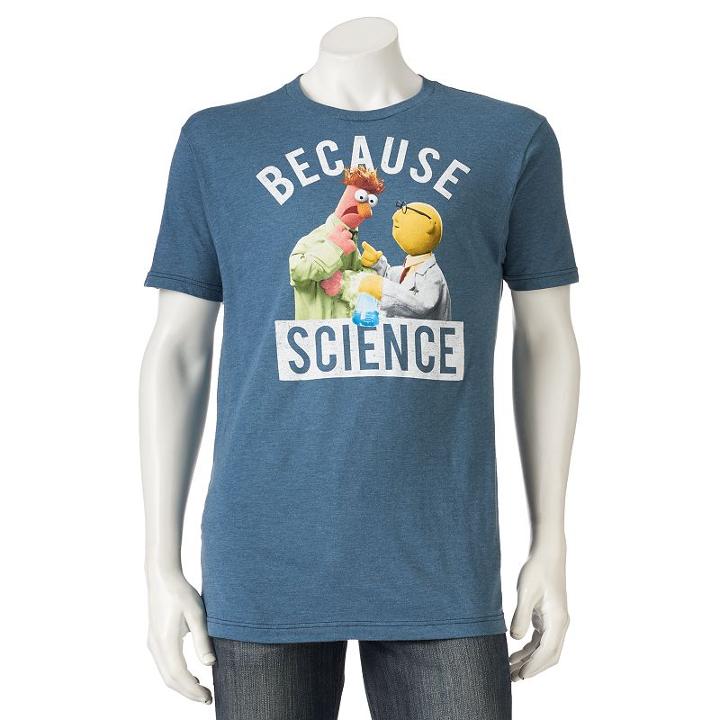 Men's Disney's The Muppets Because Science Tee, Size: Xxl, Blue (navy)