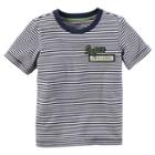 Boys 4-8 Carter's Applique Patch Striped Tee, Size: 8, Ovrfl Oth